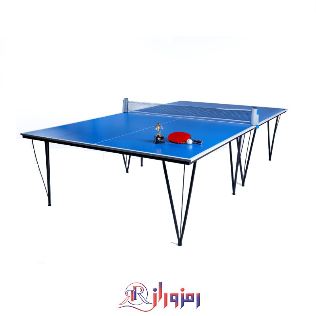 خرید میز پینگ پنگ پایه ثابت تاشو بدون چرخ